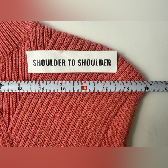 Express Rose Pink Ribbed Cap Sleeve Mock Turtleneck Shirt Wool Blend Med. Career - Picture 5 of 10